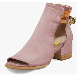 FSJ Pink Ankle Boots with Open Toe